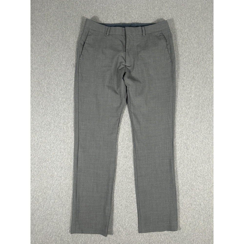 Bonobos Marzotto Men's Wool Dress Pants Brown 33X32 Flat Front Tailored Fit